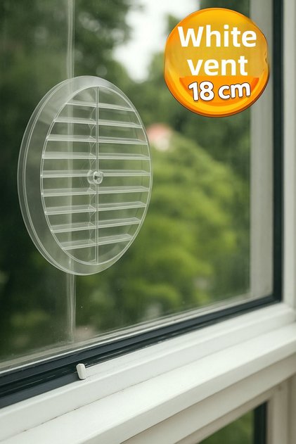 Transparent Glass Grille Cover 18 cm – Natural Gas Compatible, Aesthetic and Air Permeable Design
