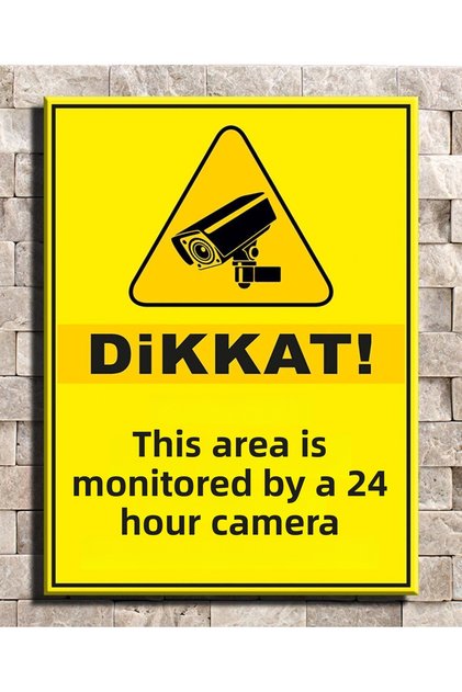 Attention This Area Is Monitored 24 Hours with Camera