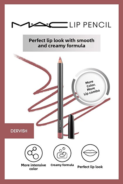 Creamy Permanent Lip Liner - Lip Pencil - Dervish 1.45 g