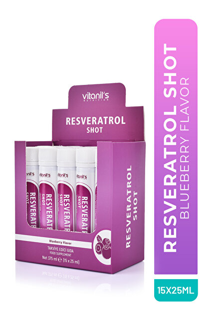 grape seed extract glutathione Vitanil's Nutrition Resveratrol Shot Blueberry Flavored (Grape Seed Extract,  Glutathione, Quercetin) 15X25Ml- Trendyol