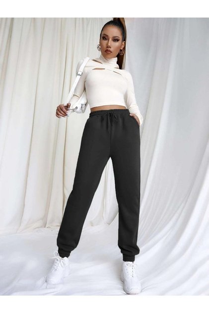Women's Black Jogger Sweatpants