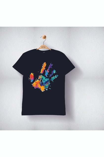 Painted Hand-Printed Children's T-Shirt