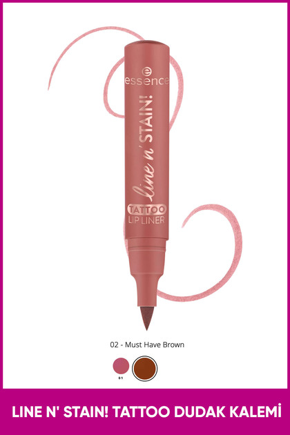 Essence Line N' STAIN! Tattoo Dudak Kalemi No: 02 - Fiyatı, Yorumları