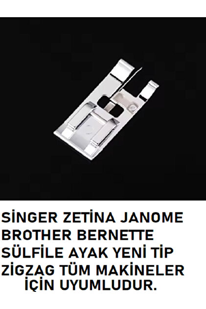 Swart SİNGER ZETİNA JANOME BROTHER SURFİLE (OVERLOK) AYAK TABANI