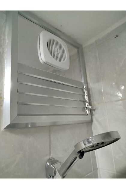 Glowing Chrome Bathroom Ventilator with Fan Aluminum 40X50 cm Dish 145 M3