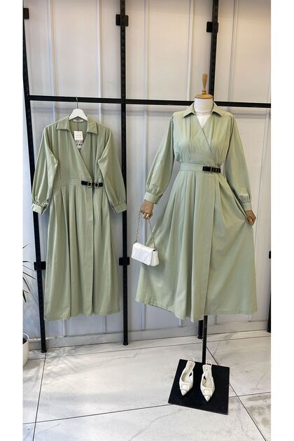 DRESS WITH SIDE BELT DETAIL