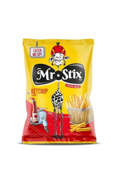 Snacksuri Mr. Stix Ketchup, Aroma de Ketchup, 16x50gr