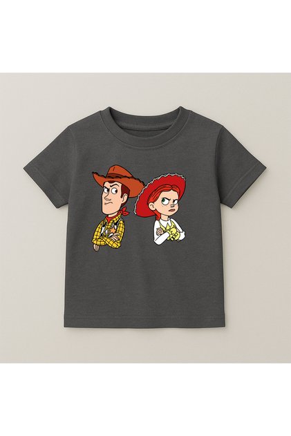 تي شيرت Toy Story برقبة دائرية مصنوع من القطن بنسبة 100% وأكمام قصيرة للأطفال والمراهقين