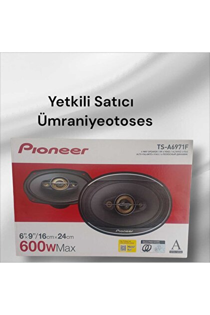 Pioneer YETKİLİ SATICIDAN TS-A6971F 600 WAT 6X9 OVAL COAXİEL