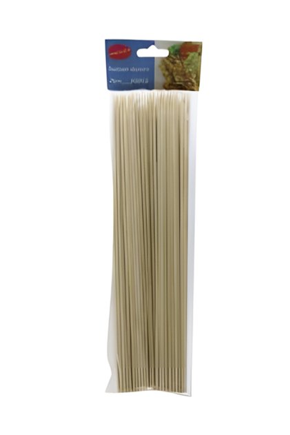 Natural Bamboo Kitchen Barbecue BBQ Long Skewer Sticks (25cm, VQ018)