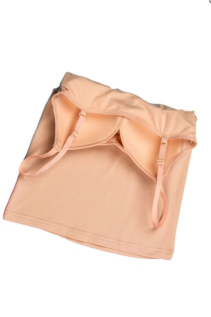 Women's Skin Color Comfortable Bra Covered Modal Thread Strap Athlete