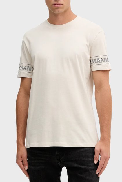 With Logo 100% Cotton Regular Fit Crew Neck t Shirt Men t Shirt Xm001437 Af10356