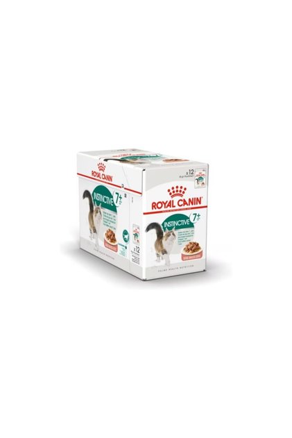 Royal Canin Feline Health Nutrition Instinctive 7+ Gravy Senior Health Wet Cat Food Pouch 12x85g