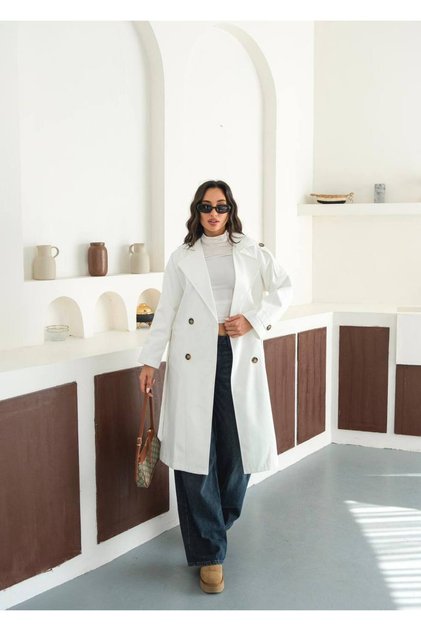 Women's Premium Buttoned Trench Coat