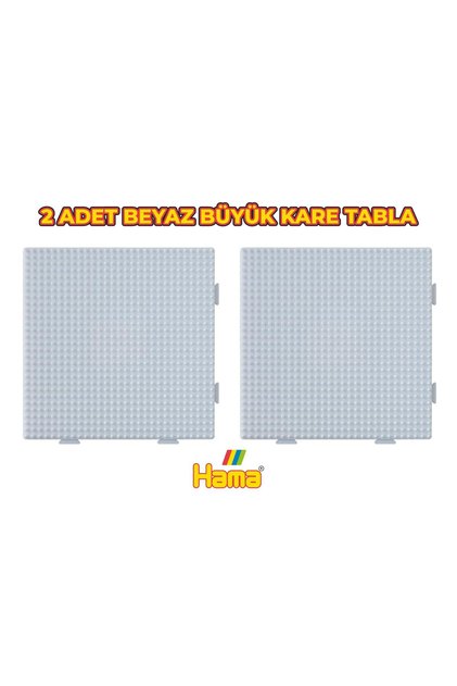 Midi Boncuk Dizme Tablası – 2'li Set Büyük Kare Beyaz