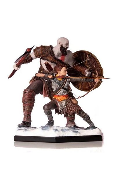 with box 01 IRON Game God of War 4 Kratos & Son Atreus 20cm PVC Action Figure Collectible Mod