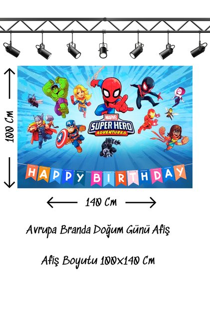 Super Hero Adventures Süper Kahraman Maceraları Temalı Doğum Günü Afişi