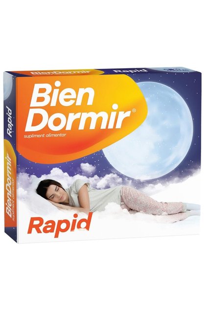 Supliment alimentar rapid pentru somn odihnitor, 20 capsule