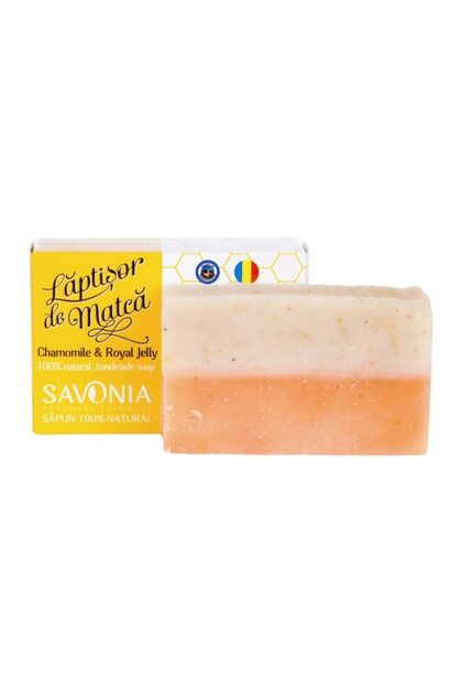 Săpun 100% cu lăptișor de matcă și mușețel, 90 g