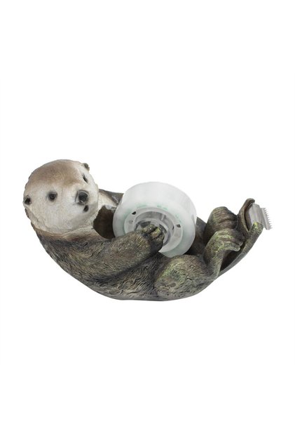Light Grey 1PC/Simulated Animal Otter Tape Dispenser - Cute Stationery Set - Animal Tape Cutter for