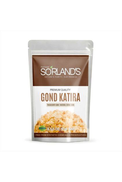 Pure Gond Katira Edible Tragacanth Gum -100% pure Ultra Premium Grade 100g