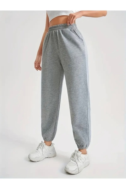 Plain Basic Unisex Women's Oversize Tracksuit Bottom