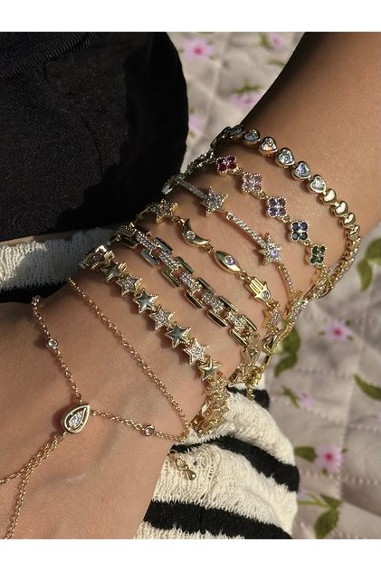 Manifest Hamsa Moon Star Bracelet