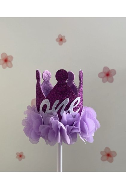 Lilac 1 Year Old Queen Birthday Crown