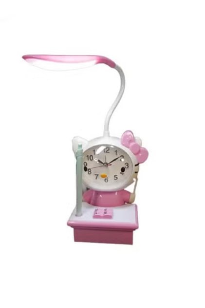 Creative Desk Table Lamp with Analog Clock