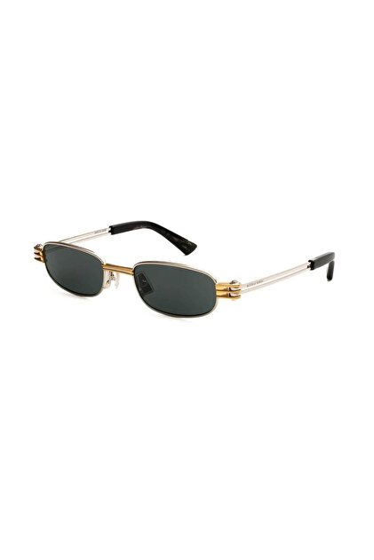 Bottega Veneta BV 1381S 003 50 Unisex Dikdörtgen Gri Metal Güneş