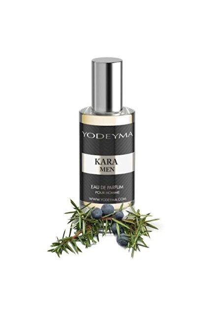 Kara Men Eau de Parfum pentru bărbați, note de ienupăr, rozmarin și lișen de prun, 15ml