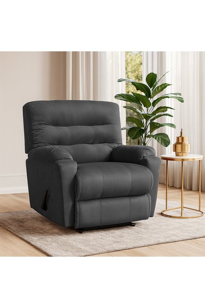 Bloom Rest Velvet Classic Recliner, Adjustable Back