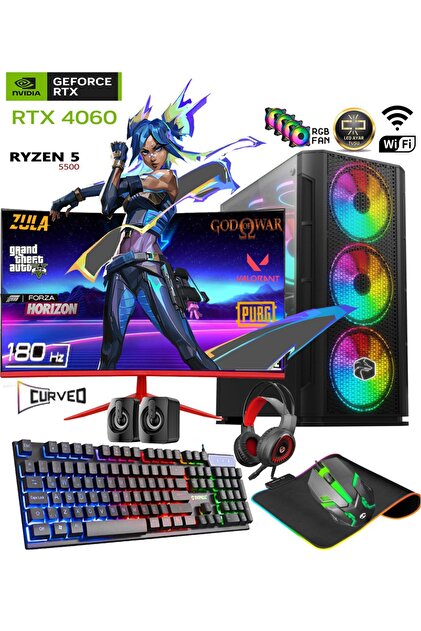 Apphirex TC66X Ryzen 5 5500 32GB 1TB M.2 Nvme SSD RTX3050 24