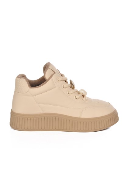 Beige Fleece Inside Cold Resistant Women's Sneaker 25K419-1 Z