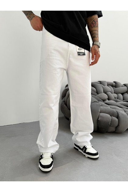 White Relax Baggy Jean