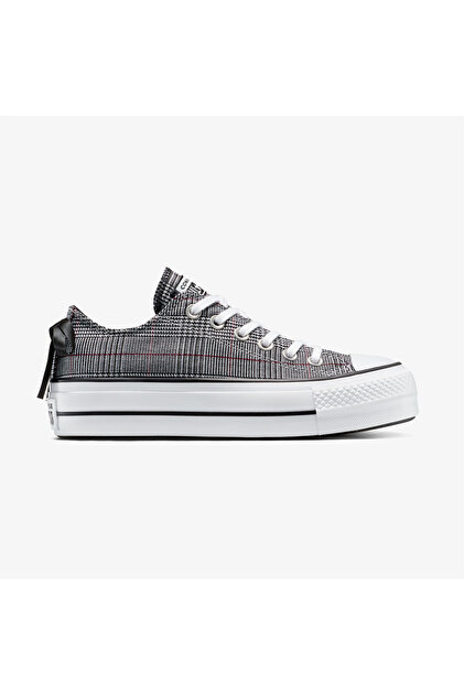 Chuck Taylor All Star Lift Plaid Damen-Sneaker in Grau