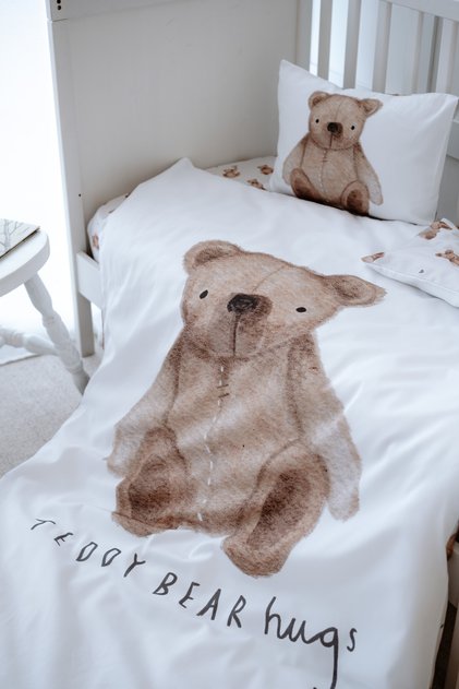 Fluffy Bear Bed Sheet Park Bedding Duvet Cover Set (80X120 - 35X45 - 60X120) -Fluffy Bear