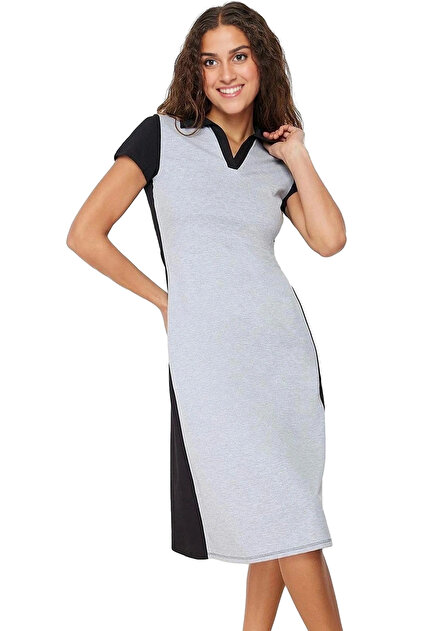 polo neck skater dress Black Turtleneck Polo Neck Skater Dress Rachel Parcell,