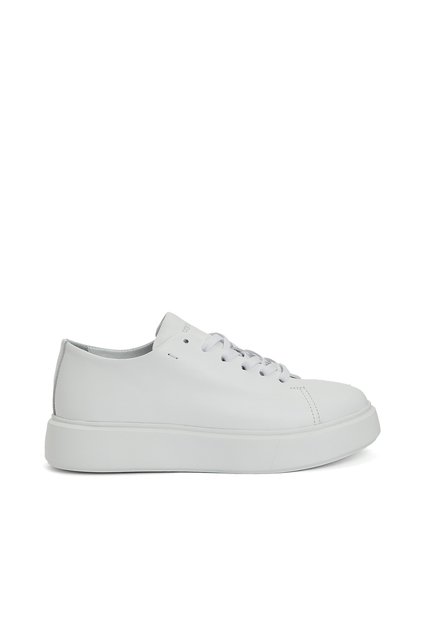 Beyaz Kadın Deri Sneaker