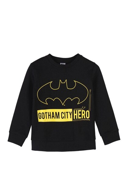 Bluza trening, bumbac, maneca lunga, negru, Gotham City Hero