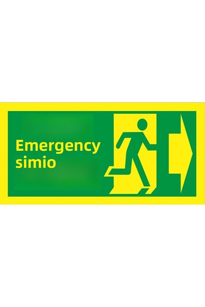 Phosphorescent Photolumen Sheet Emergency Exit Direction Right Arrow 12X24 cm F-15