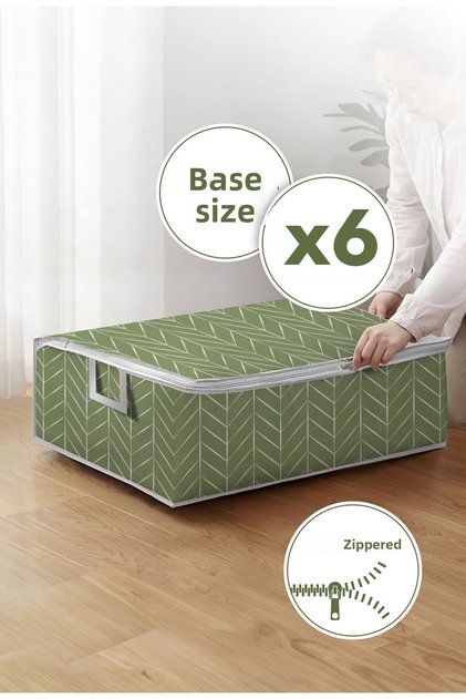 6 Large Storage Bags with Houndstooth Pattern