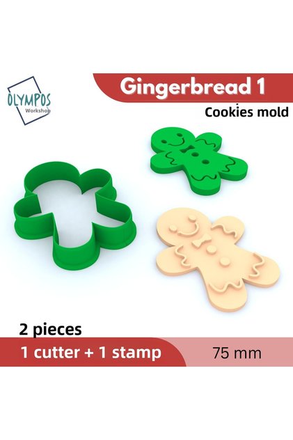 Gingerbread 1 | Cookie - Sugar Dough - Play Dough Mold Set
