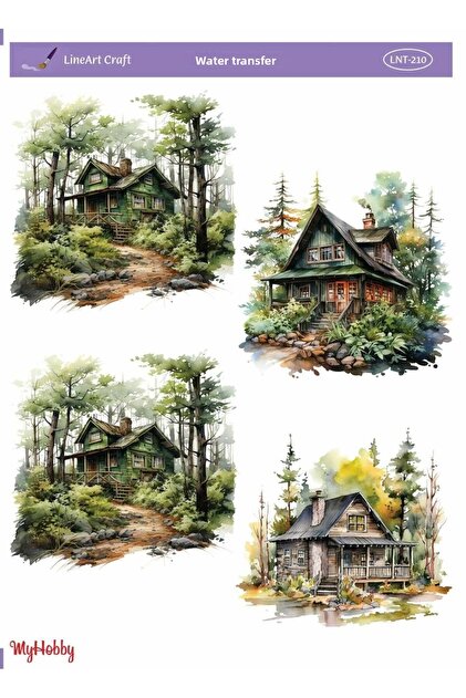 Nature, Landscape, House Patterned Water Transfer Lnt-210 25X35