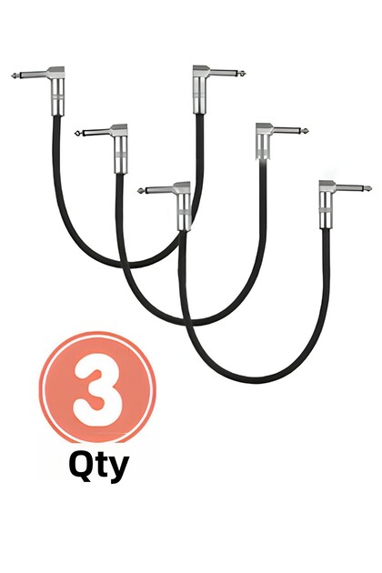 Pedal Connection Cable Effect Pedal Interconnect Cable with Dual Jacks L/L 3 PCS