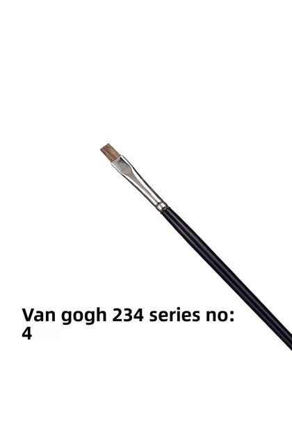 234 Series Ox Ear Bristle Flat Cut Tip Brush No 4