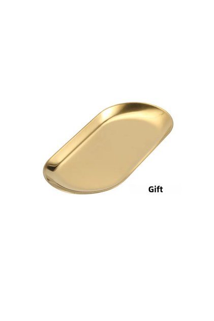(19 cm) Small Boat Oval Gold Stainless Sauce Bowl Steel Plate
