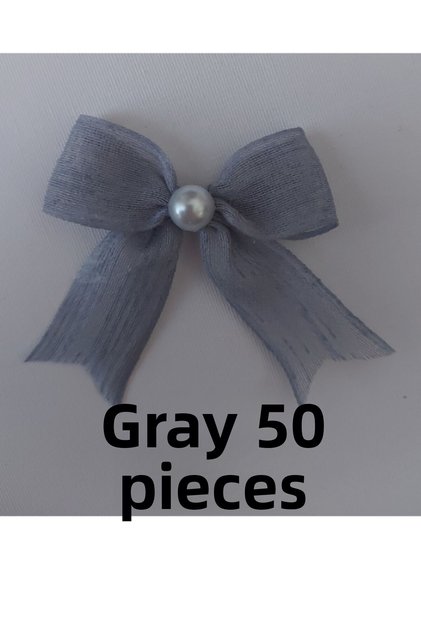 Linen ribbon napoli ready bow (50 pieces)