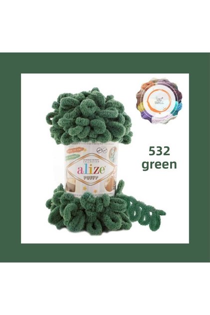 Big Bowknot Puffy Hand Knitting Yarn - 100 Gr. 9 Mt. Finger and Blanket Rope