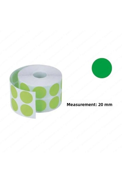 Dot Sticker 20 mm 2500 Pieces Green